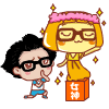 小人走路表情包可爱1