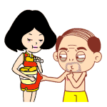 快手动态炫彩滑稽兔表情4