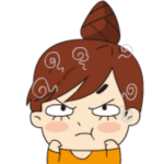 美女吃粉丝的表情1