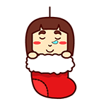 小美女黑眼圈可爱表情1