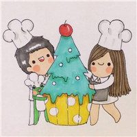 女生打着伞的头像黑色8