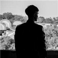 手绘头像男生黑白图片10
