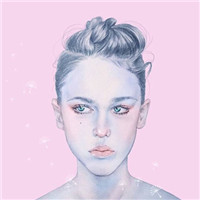 拜年女孩头像卡通手绘4