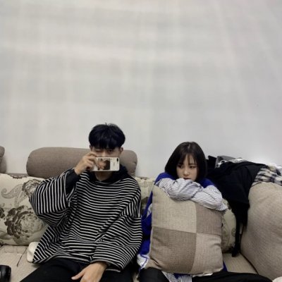卡通头像黑白背影图片6