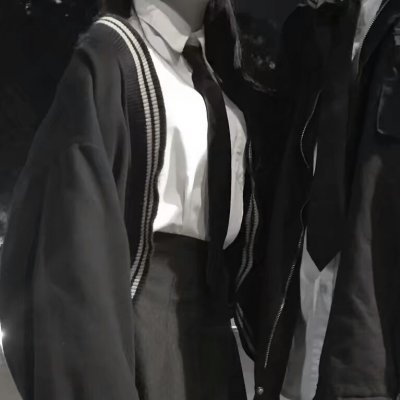 黑色蕾丝袜头像女4