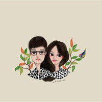 可爱头像卡通女生简单涂色3