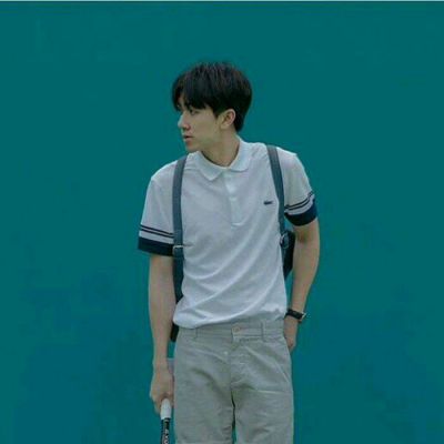 男士侧脸黑白头像4
